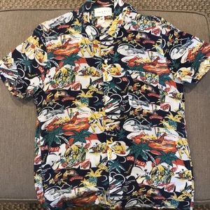 Sandro Hawaii print short sleeve button down